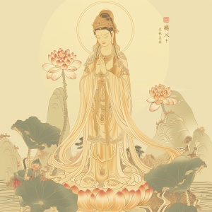 Tranquil Blessings: Compassionate Avalokitesvara Wallpapers