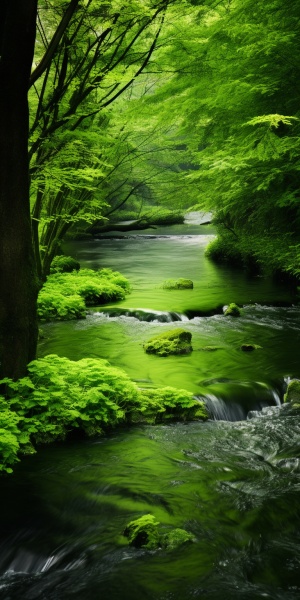 江水变绿,是因为春天来了。春天是植物生长的季节,大自然也开始苏醒,万物复苏。这时的江水,仿佛被染上了绿色一般,如此美丽。