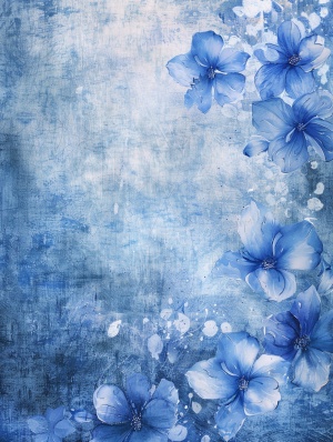backdrop background, klein blue and white flowers, painted backdrop with texture, light pastel colors, delicate floral pattern, whimsical, delicate details, watercolor painting, light, soft edges, detailed, atmospheric, ethereal, vintage style, dreamy, magical, in the style of impressionist, oil paint, high resolution, high definition ar 3:4 s 750 v 6.0#midjourney #壁纸 #midjourney关键词 #克莱恩蓝 #水彩画 #油画 #花