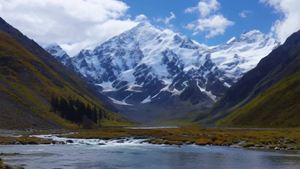 大山风景流水，视频生动