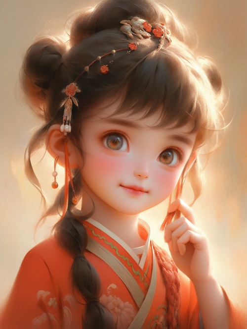 a,cute,ancient,Chinese,girl,,3,years,old,,solo,,wear,Tang,Dynasty,Hanfu,,smile,,round,face,,big,and,watery,eyes,,dynamic,posture,,vivid,expression,,fantastic,and,clean,background,,elegant,,cute,,colorful,,IP,by,pop,mart,,rich,details,,realistic,hyper-details,,hyper,quality,,bright,and,soft,color,,model,blind,box,toy,,disney,style,,fine,gloss,,3D,render,,oc,render,,c4d,renderer,,blender,,best,quality,,8k,,front,lighting,,Face,Shot,,full,body,portrait,,UHD