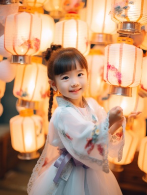 RomptFilm: A Colorful Lantern Party in the Cloud with a Cute Chinese Model