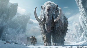 北极巨人族部落：超逼真高细节3D渲染的16K高质量电影光感