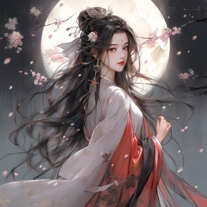 月亮和一枝梅花，要有秦时明月四个字