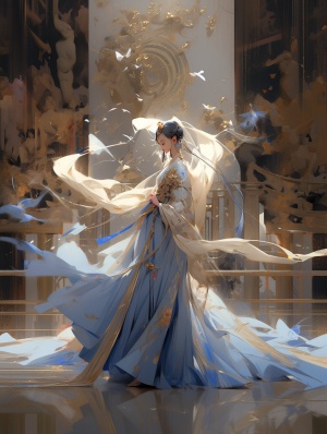 Cinematic Paintings: Goddess, Woman, and Mera in Chinese and Surrealist Styles