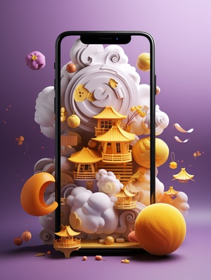 Mobile Phone Opening Page: Chinese Mid-Autumn Festival