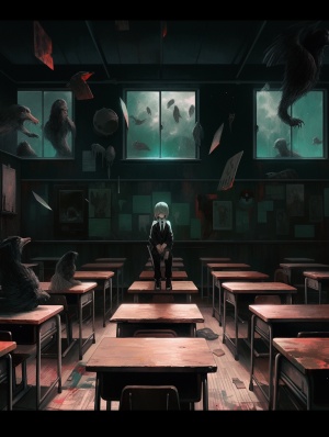 黑暗中的克鲁苏教室
