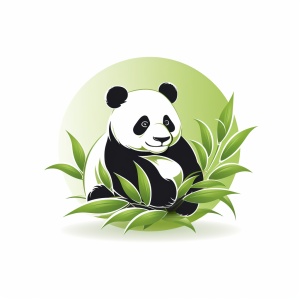 logo,熊猫,竹叶,天府生态文字
