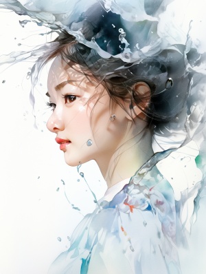 water,color,,bright,tone,,This,is,is,a,closeup,front,view,portrait,of,a,20-year-old,beautiful,Japanese,girl,style,by,Hidemi,Shimura.,The,imagecaptures,the,girl,with,water,on,her,face,,with,softlighting,that,emphasizes,her,innocent,and,pure,eyes,,highlighting,every,detail,with,a,pale,face,setagainst,a,blue,sky,,with,a,misty,and,foggy,,dreamyhaze,s,180