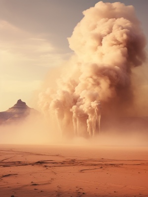 大漠孤烟：荒漠沙漠荒山