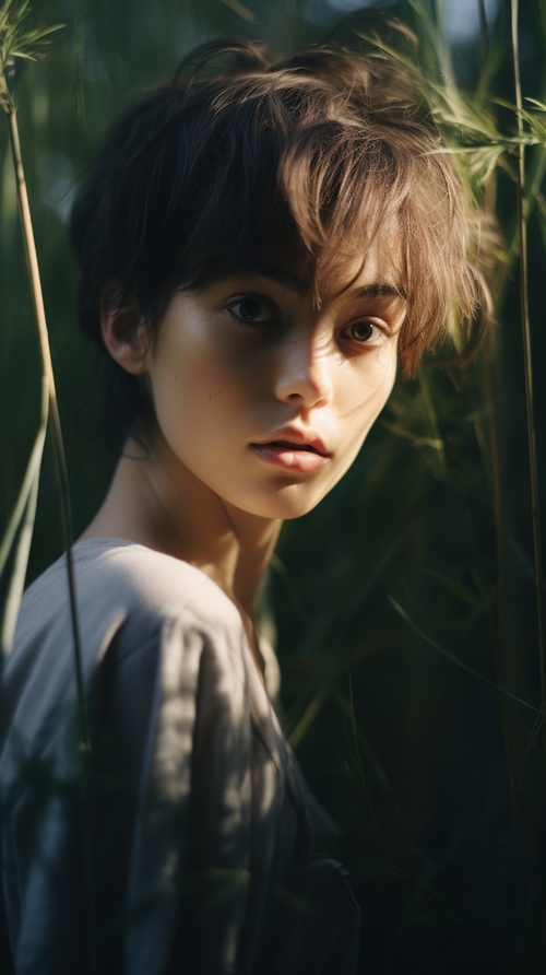 close,up,shot,,The,back,of,an,18-year-old,girl,,short,hair,,walking,in,the,summer,reed,marshes,,with,green,light,ray,,filled,with,summer,vibe,,film,grain::2,,portrait,shot,,in,the,style,of,renko,kawauchi's,photography::2,,no,reflection,,rich,detail,,White,chinese,dress,,sunlight,,light,,120mm,focal,length,,IS0400::1,,film,grain::3,,angle,,natural,light,,bright,,soft,,minimalist,,clear,subject,,4K,,product,shot,,realistic,details,,perfect,photo,ar,60:97,5300