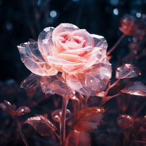 晶莹剔透的玫瑰之美