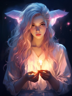 the,girl,is,holding,an,unicorn,heart,,in,the,style,of,luminescent,color,scheme,,yanjun,cheng,,shinyglossy,,cartooncore,,luminous,portraits,,yasuhiro,nightow,,heistcore