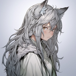 狼人女孩的灰色头发