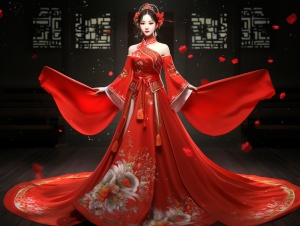 中国风美女的优雅形象和独特着装风格