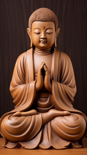 中国式佛祖练习者姿势全身画像