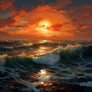 海洋夕阳