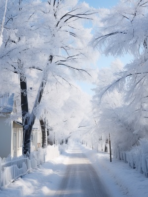 冬日乡村雪景