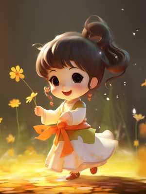 Cute,Chinese,three-year-old,baby,girl,in,gradient,Hanfu,,fair,skin,,happy,smile,,combing,hair,bun,,hairpin,,ribbon,,Chinese,national,style,,lotus,on,background,,big,aperture,effect,,dancing,,leaves,falling,,Octane,rendering,,blender,,octane,,chibi,,hand-drawn,anime,style,,Angela.,Barrett,,Russian,comic,style,,C4D,,Unreal,,Digital,Art,Natural,light,,best,quality,,intricate,detail,,trend,Ultra,detail,,very,high,detail,,8k,,delicate,,3dChinese,cyber,,ancient,style,,Tang,Dynasty,,Chang'an,City,,anc