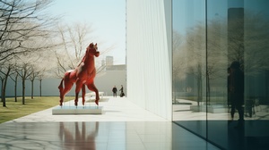 Kodak,Portra,400，Leica,NoctiluxM,75mm,f1.25,ASPH,,雕塑博物馆的光影