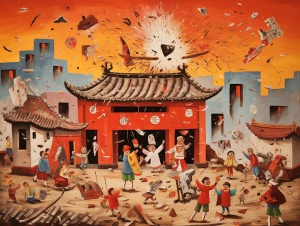 中国农村过春节的庆祝活动