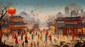 中国农村过春节的传统庆祝活动