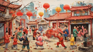 中国农村过春节的传统庆祝活动