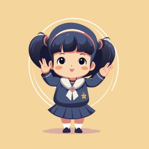 Minimalist Sailor Moon with Cute Toddler Style