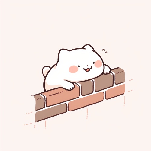 dorable,cute,cat,out,of,the,wall，laughing，eye,contact，3D,sticker，white,background,ar,9:16,v,5.2