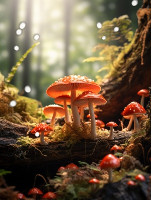 森林中的蘑菇丛