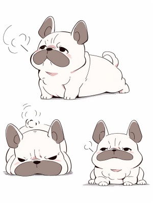 Cute French Bulldog: A Delightful Collection of Expressive Line Drawings
