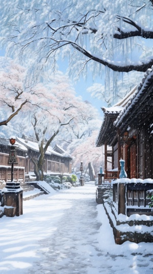 画一副“小雪”风景，布局合理，最佳画质，大师作品