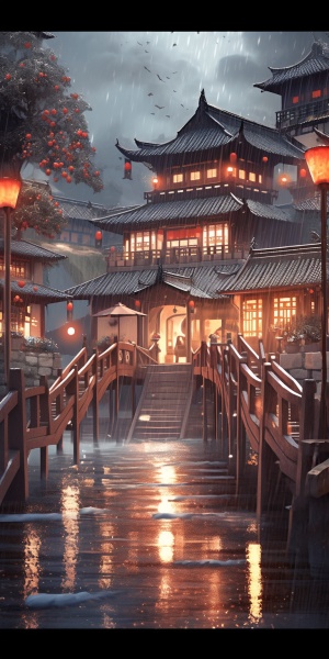 Vivid and Stunning 8K Jiangnan Style Ancient Town with Epic Chinese Theme