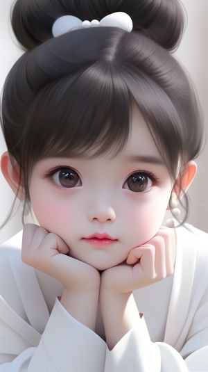 可爱娃娃脸3D女孩,灵动而美丽