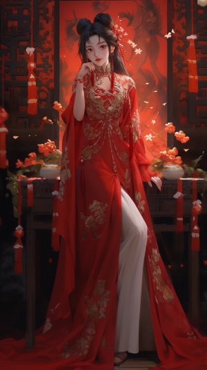中国传统美女-艺术品式全身照