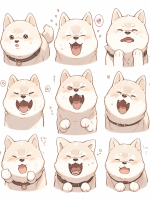 9种姿势，狗狗表情包