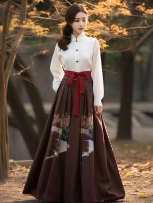中国风现代装秋冬季大气马面裙女装