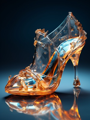 Exquisite,and,noble,glass,shoes,translucent,molten,body,,syan,,has,the,dew,,the,crystal,clear,feeling,,Cold,tones,,Headshot,,transparent,glass,material,,female,,overall,center,,intellectual,beauty,,Center,the,composition,Hyper-realistic,style,,realistic,,photography,,high,resolution,,full,of,details,,high,detail,,high,quality,8k,ar,3:4,niji,5,style,expressive