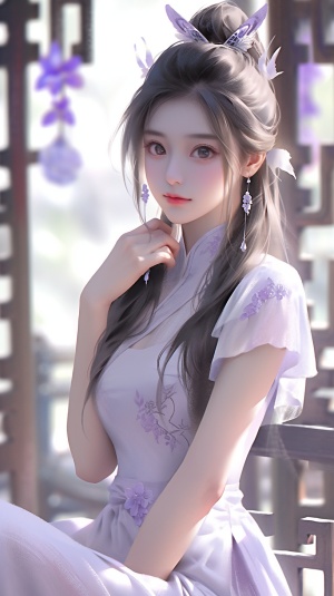 中国美少女，最佳画质，8K分辨率，大师作品