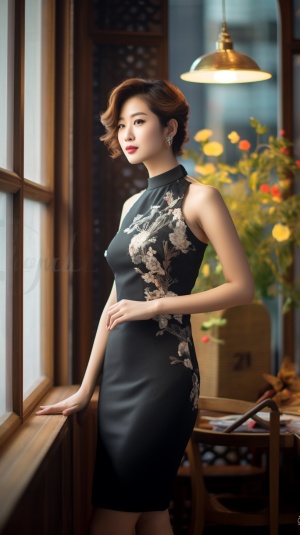 成熟女性穿中式连衣裙的时尚风格