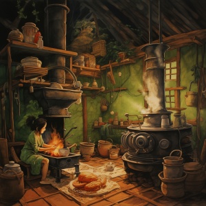 岁月静好，围炉煮茶，风景清幽，绿蚁新陪酒，红泥小火炉