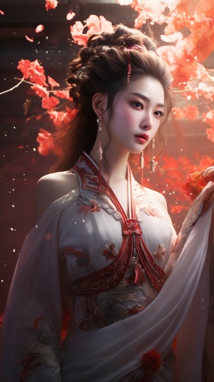 Ethereal Fantasy Art of Young Girl in Chinese Style