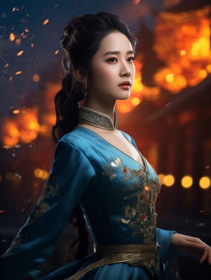 中国电影美女背景西安永宁门城楼
