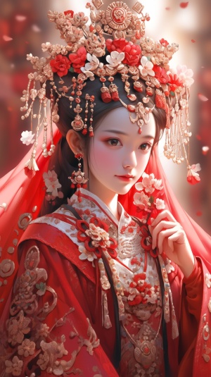 Chinese ancient jewelry tentelements, gorgeous Chinese ancient wedding dress, thewhole body of the figure, many exquisite jade and pearljewelry, super clear details of Chinese white painting style.rich design and disassembly diagram, stickers, tape sets,super detailed design, 8kar 9:16 style cute