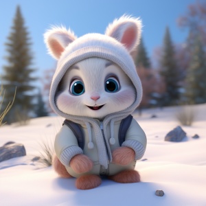 Tiny Cute Bunny in Casual Wear: A Stunning 8K+UHD Artstation Trending Headshot