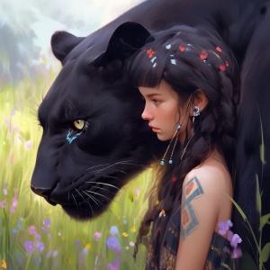 少女与黑豹