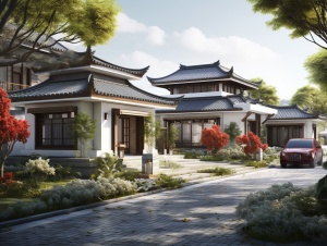 中式别墅设计街景
