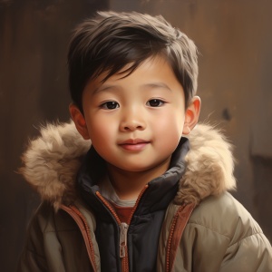 可爱中国小男孩