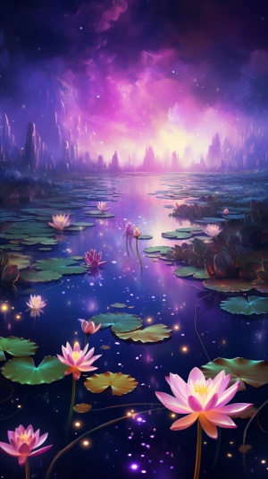 池塘中的梦幻仙境