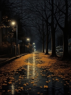 夜晚的寂静街道